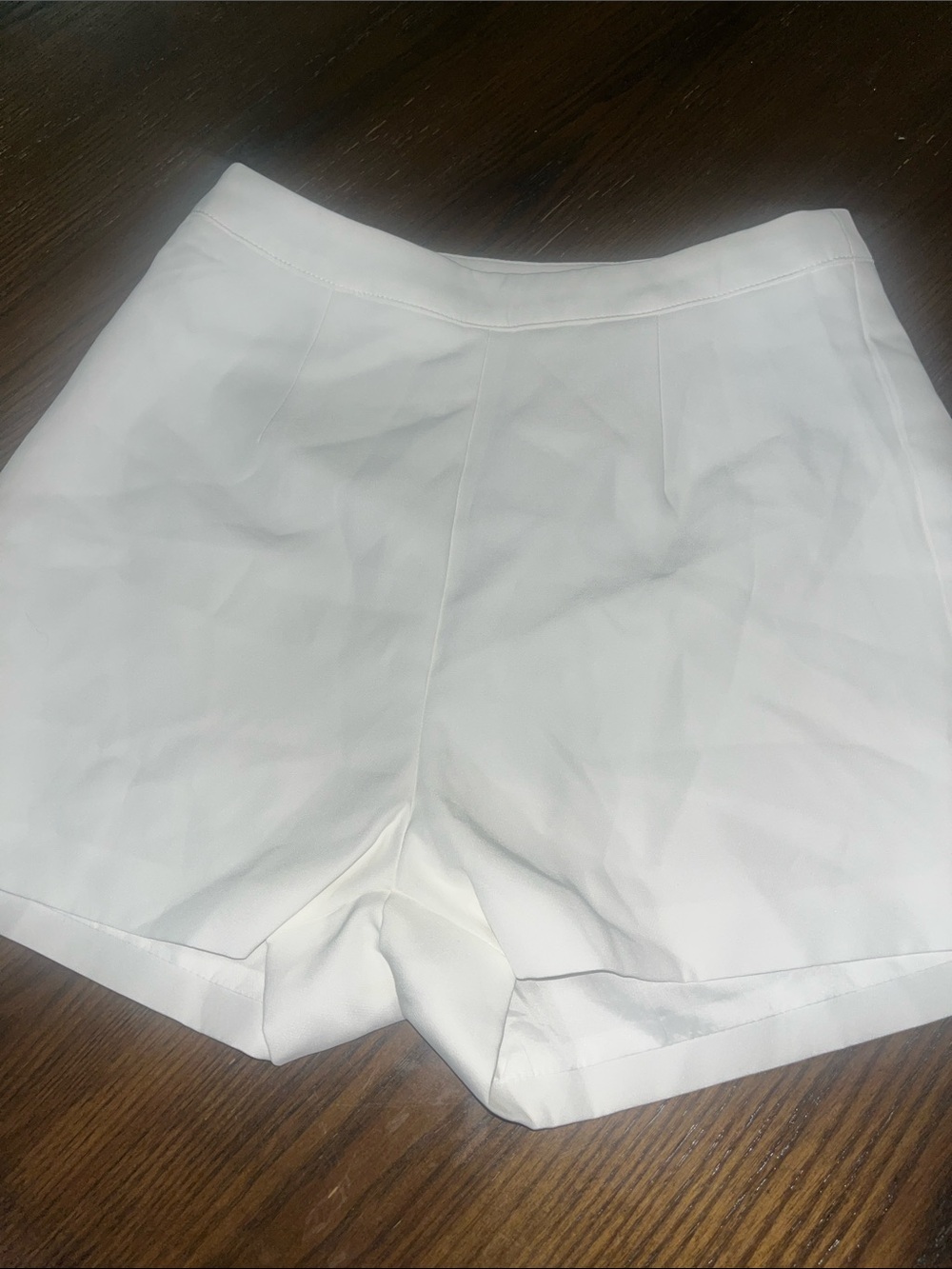 SHEIN White High-Waist Tailored Shorts